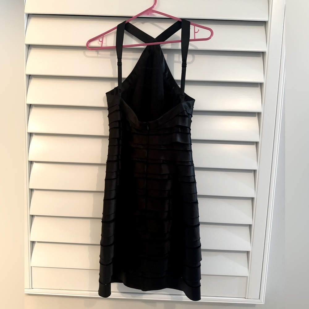 Bcbgmaxazria black ribbon dress